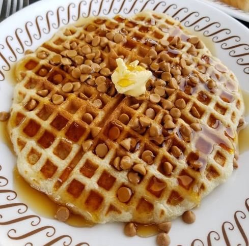 Chocolate and Peanut Butter Waffle
