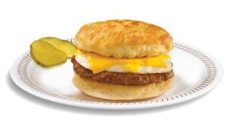 Wafflehouse Sausage Egg & Cheese Biscuit